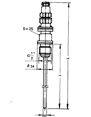 WZP-269固定螺紋插座式熱電阻安裝圖片 WZC-269固定螺紋插座式銅熱電阻安裝圖片