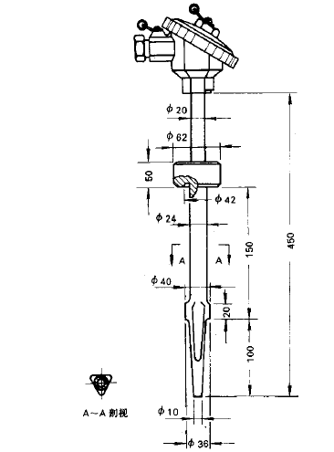 WRN-625化工用焊接式錐形套管熱電偶安裝圖片 WRN-625化工用焊接式錐形套管熱電偶安裝圖片