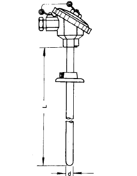 WZC-330活動法蘭防水裝配式銅熱電阻安裝圖片