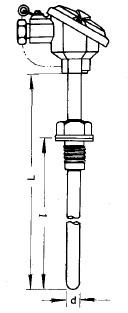 WRR-220雙鉑銠熱電偶安裝圖片及尺寸