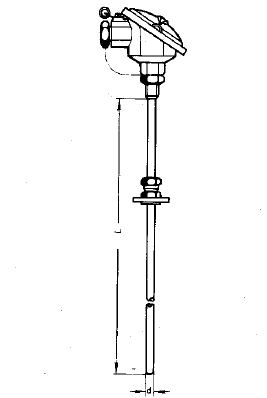 WZPK-524S可動卡套法蘭防濺式鎧裝鉑熱電阻安裝圖片