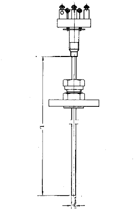 WZPK-408S固定卡套法蘭簡(jiǎn)易式鎧裝鉑熱電阻安裝圖片