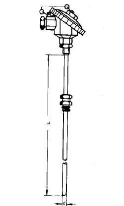 WZPK-236S固定卡套螺紋防水式鎧裝鉑熱電阻安裝圖片